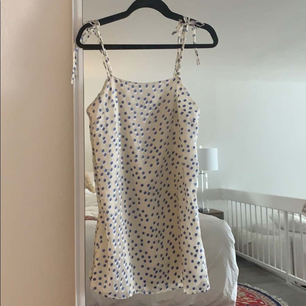 Lovers and Friends blue polka dot dress